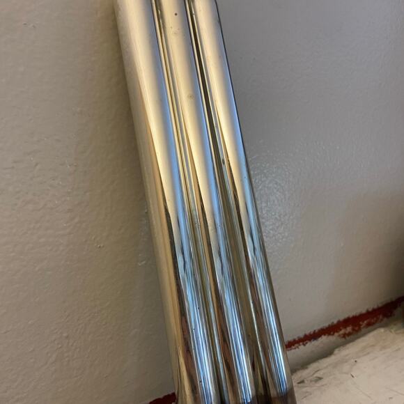 Antique Mercury Glass Taper Candlesticks 10inches Set of 3 - Picture 5 of 7